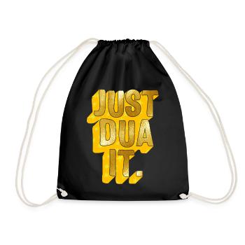 Nur dua it Hemd, muslimische Liebe beten Geschenk Baby - Turnbeutel - Schwarz - Vorne