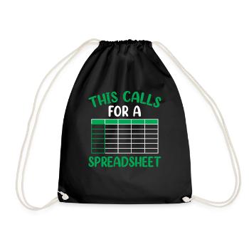 Dies Erfordert Ein Spreadsheet Tabelle Buchhalter - Turnbeutel - Schwarz - Vorne