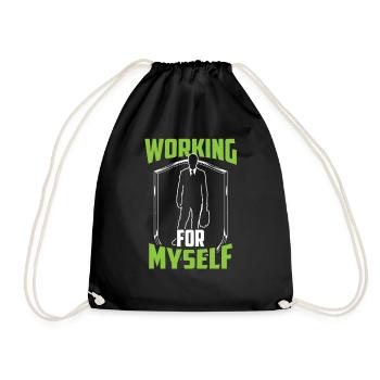For me work CEO entrepreneur founders - Drawstring Bag - black - Front