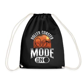 Roller Coaster Vintage Roller - Drawstring Bag - black - Front