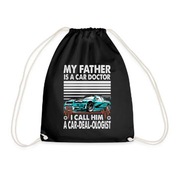 My Father Is A Car Doctor I Call Him A Car-Deal-Ol - Drawstring Bag - black - Front