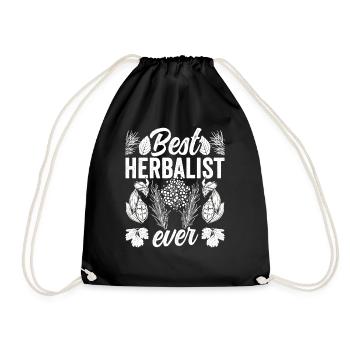 Best Herbal Specialist of All Time Herbs - Drawstring Bag - black - Front