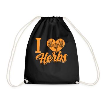 J’adore les herbes herbes herbes aromatiques jardin d’herbes aromatiques - Sac de sport léger - noir - Devant