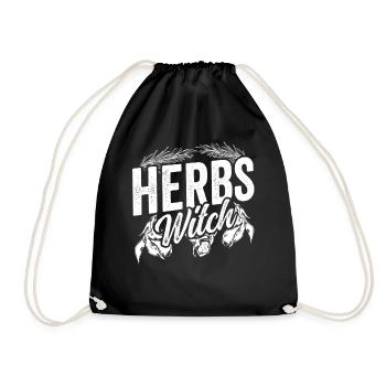 Herbal Witch Herb Garden Herb - Drawstring Bag - black - Front