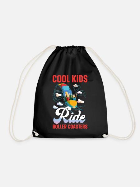 Roller Coaster Cool Kids Ride - Turnbeutel - Schwarz