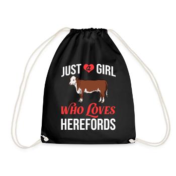 Hereford Vache Bovins Bull Élevage bovin Agriculteur - Sac de sport léger - noir - Devant