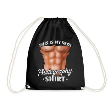 Foto — Das ist mein sexy Fotografie-Shirt-Fotograf - Turnbeutel - Schwarz - Vorne