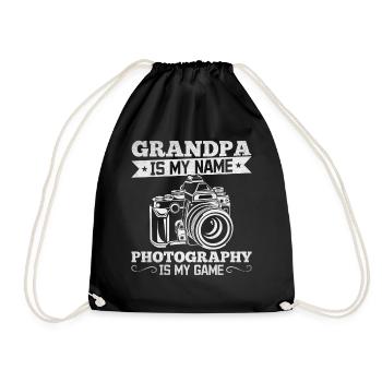 Photographe Grand-père est mon nom La photographie est mon nom - Sac de sport léger - noir - Devant