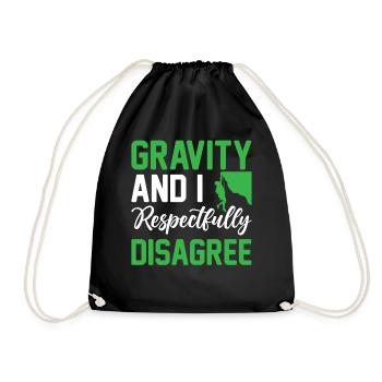 Bloc - Gravité et je suis respectueusement en désaccord H - Sac de sport léger - noir - Devant