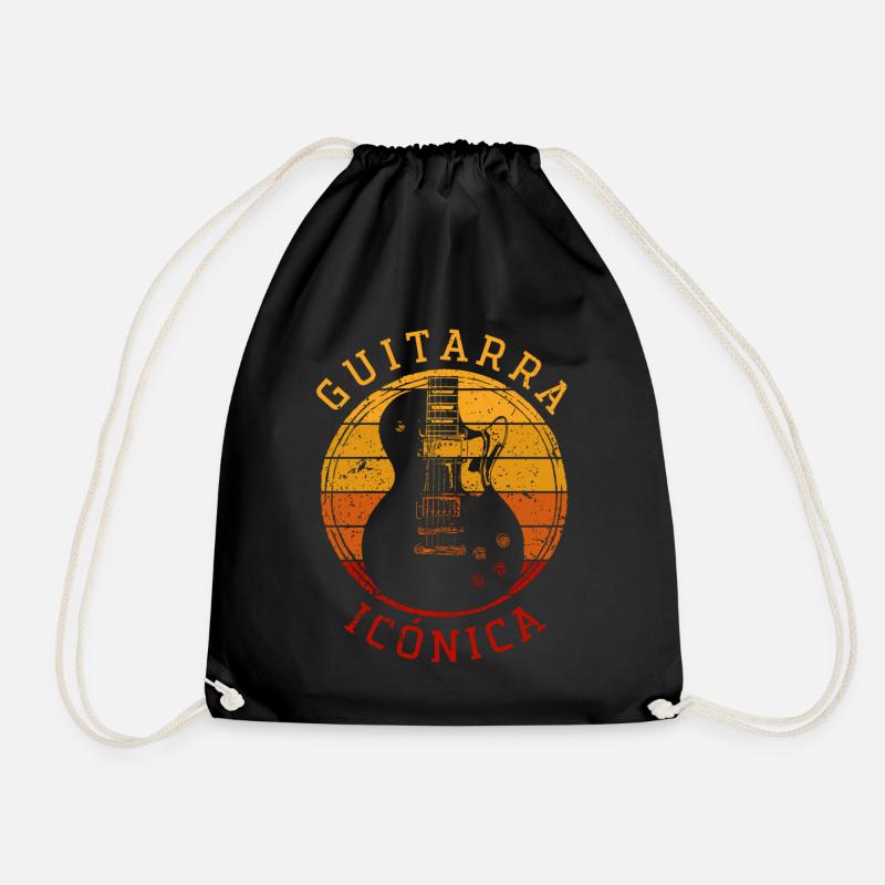 Guitarra Iconica - Drawstring Bag - black