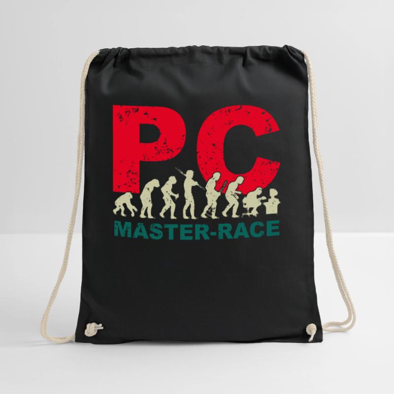 PC Master-race Funny Evolution Graphics for Gamers Drawstring Bag