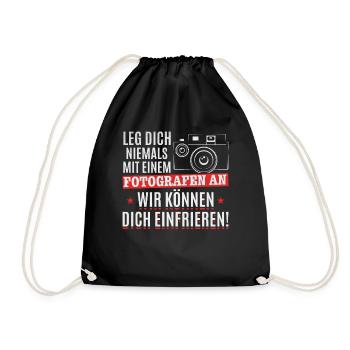 Fotograf Lustig Fotograf Fotografie Lustiges - Turnbeutel - Schwarz - Vorne