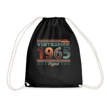 Millésime 1965 Année de naissance 1965 Anniversaire Hommes - Sac de sport léger - noir - Devant