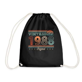 Millésime 1988 Année de naissance 1988 Anniversaire Hommes - Sac de sport léger - noir - Devant