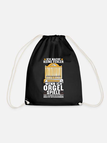 Orgel Organist Orgelspieler - Turnbeutel - Schwarz