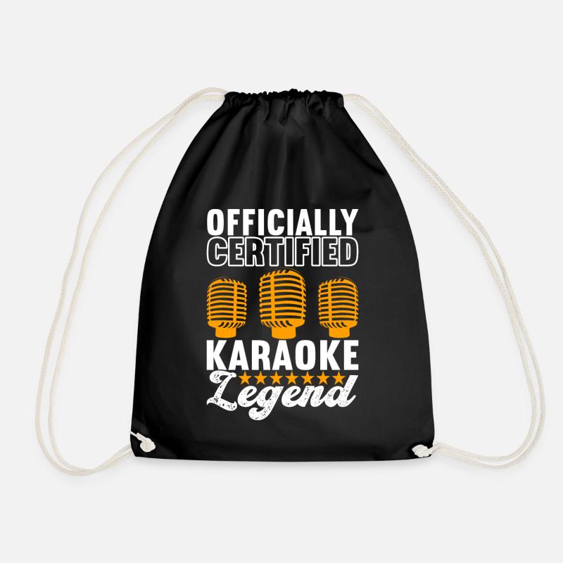 Karaoke Karaoke Evening - Drawstring Bag - black