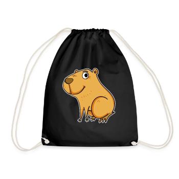 Capybara Wasserschwein - Sac de sport léger - noir - Devant