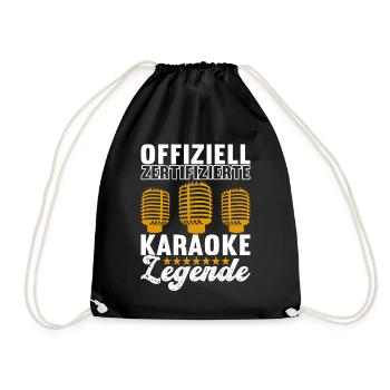 Karaoke Karaokeabend - Turnbeutel - Schwarz - Vorne