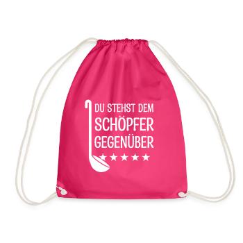 Koch Chefkoch Hobbykoch Geschenkidee Schöpfer - Turnbeutel - Fuchsia - Vorne