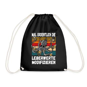 Mal Ordentlich die Leberwerte Modifizieren Witzig - Turnbeutel - Schwarz - Vorne