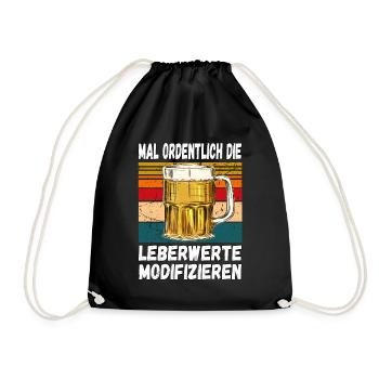 Mal Ordentlich die Leberwerte Modifizieren Witzig - Turnbeutel - Schwarz - Vorne