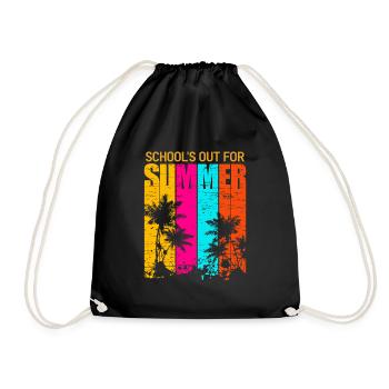 Schools Out For Summer Holidays Last Day of School - Drawstring Bag - black - Front