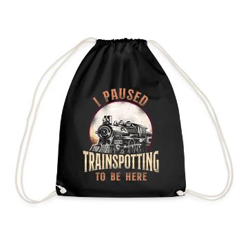 Conducteur de train à vapeur Trainspotting - Sac de sport léger - noir - Devant