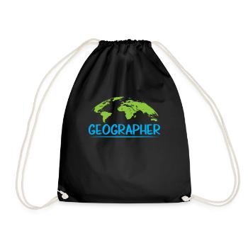 Geograph Geographie Beruf Geographiestudent - Turnbeutel - Schwarz - Vorne