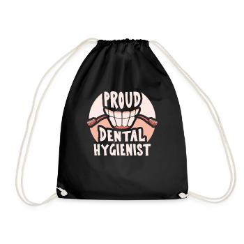 Fier hygiéniste dentaire Dentiste hygiène dentaire - Sac de sport léger - noir - Devant