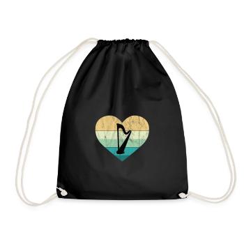 Irlande - J’adore la harpe irlandaise - Sac de sport léger - noir - Devant