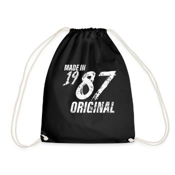 Made In 1987 Year of birth 1987 Birthday Women - Drawstring Bag - black - Front
