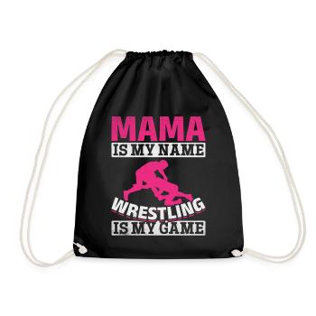 Wrestler Mama est mon nom Wrestling is my - Sac de sport léger - noir - Devant