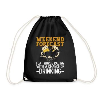 Cavalier d’équitation de course de chevaux plat - Sac de sport léger - noir - Devant