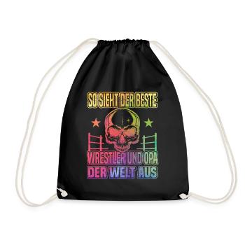 Ringer Opa Kampfsport Ringen Wrestler Opa Ringer - Turnbeutel - Schwarz - Vorne
