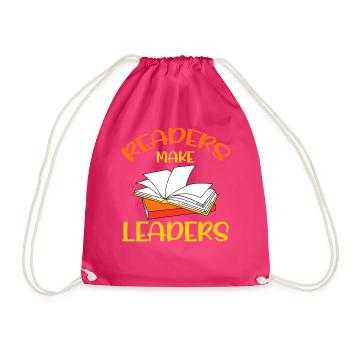 Teacher Readers make Leaders - Turnbeutel - Fuchsia - Vorne