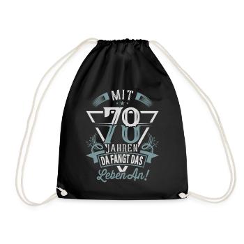 78. Geburtstag Da Fängt Das Leben An - Turnbeutel - Schwarz - Vorne