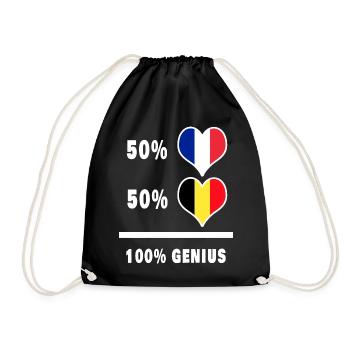 La France et la Belgique génie / cadeau - Sac de sport léger - noir - Devant