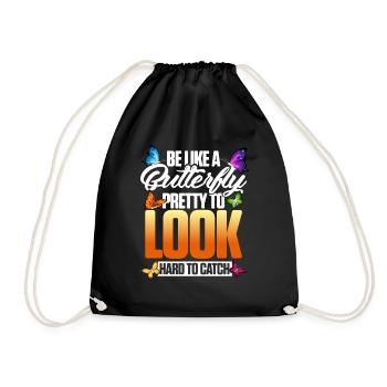 Butterfly Meme Design for Butterfly Love - Drawstring Bag - black - Front