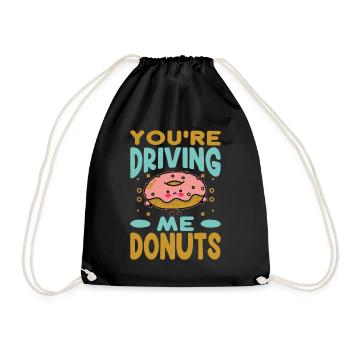 You’re Driving Me Donuts - Drôle de beignet - Pâtisseries - Sac de sport léger - noir - Devant