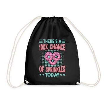 Il y a 100% de chances de saupoudrer aujourd’hui - Sweet D - Sac de sport léger - noir - Devant