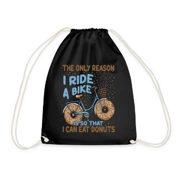 The Only Reason I Ride A Bike Is So That I Can Eat - Turnbeutel - Schwarz - Vorne