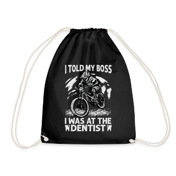 J’ai dit à mon patron que j’étais chez le dentiste - Vélo - Bik - Sac de sport léger - noir - Devant