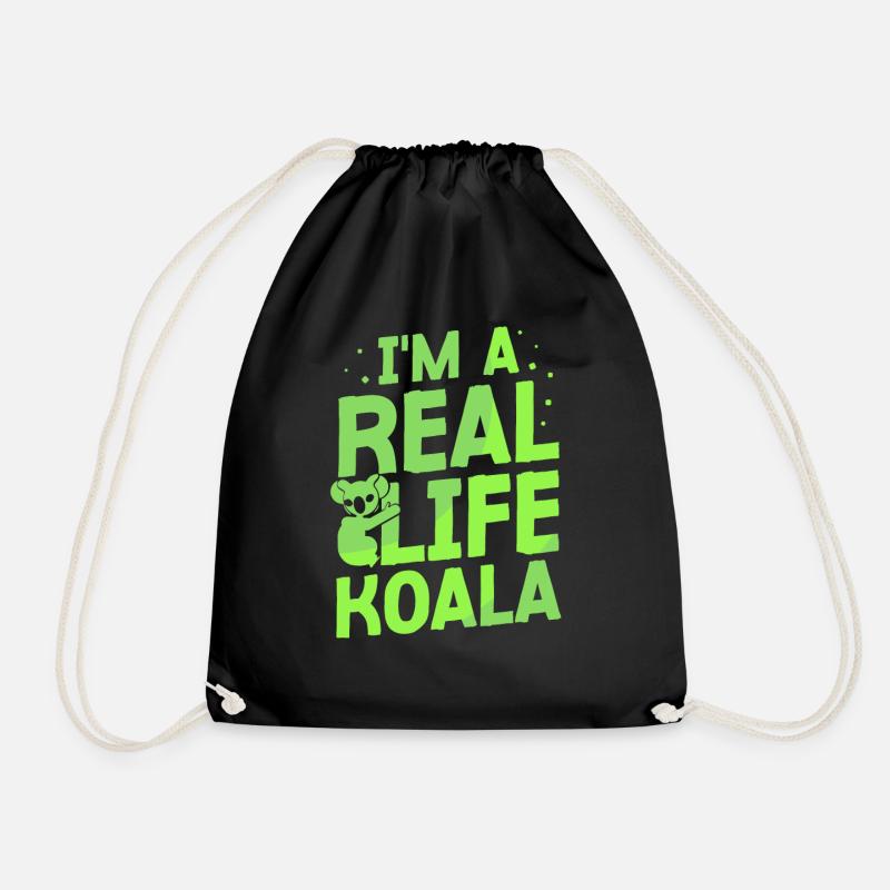 Ich Bin Ein Echter Koala Süß Tier Koalas Koalabär - Turnbeutel - Schwarz