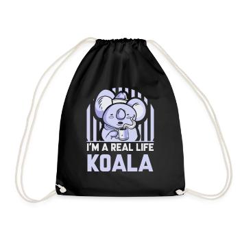 Je suis un vrai koala doux koala ours koalas animal - Sac de sport léger - noir - Devant