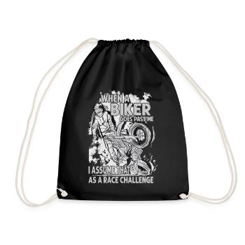 Quand un motard passe devant moi, je suppose que c’est une course - Sac de sport léger - noir - Devant