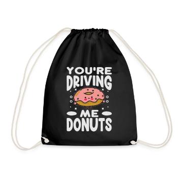 You’re Driving Me Donuts - Drôle de beignet - Pâtisseries - Sac de sport léger - noir - Devant