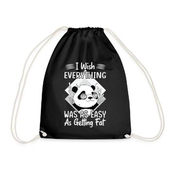 I Wish Everything Was As Easy As Getting Fat - Fun - Turnbeutel - Schwarz - Vorne