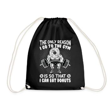 La seule raison pour laquelle je vais au gymnase, c’est pour pouvoir - Sac de sport léger - noir - Devant