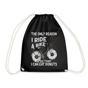 The Only Reason I Ride A Bike Is So That I Can Eat - Turnbeutel - Schwarz - Vorne
