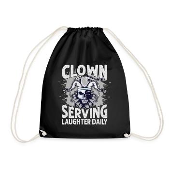 Clown Serving Laughter Daily - Funny Clowns - Joke - Turnbeutel - Schwarz - Vorne